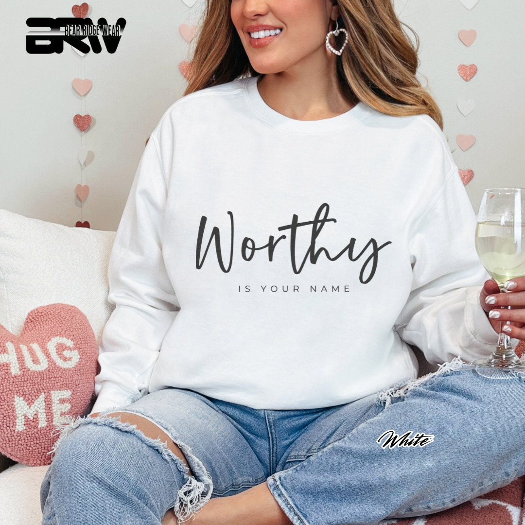 'Worthy Is Your Name' Faith Crewneck Sweatshirt