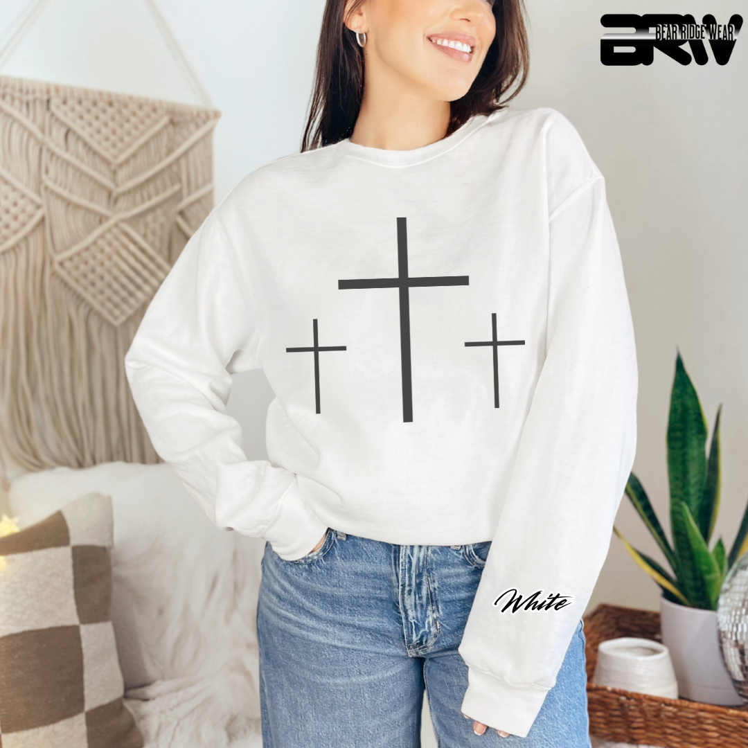 'Three Cross' Faith Long Sleeve Tee