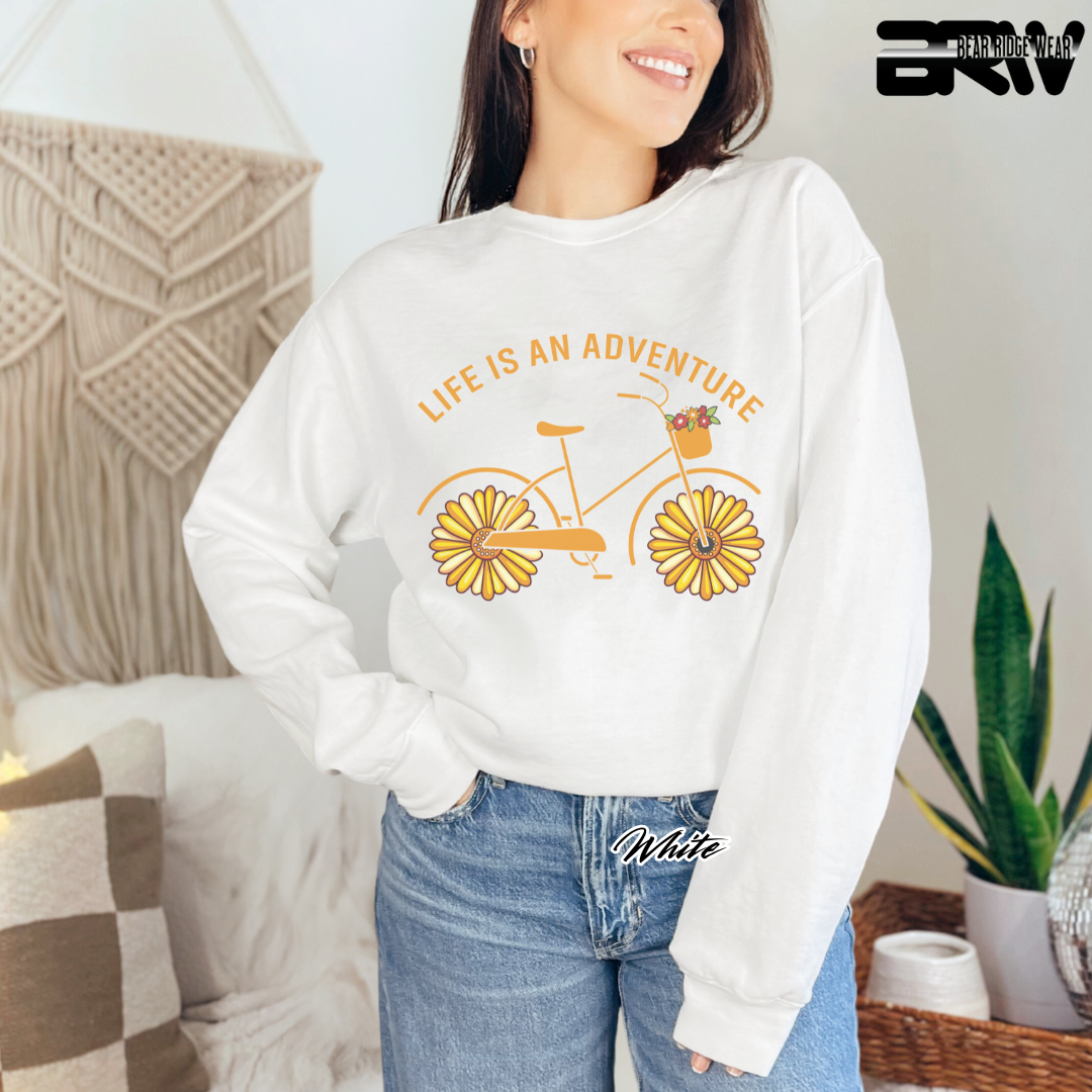 'Life is an adventure' Crewneck Sweatshirt