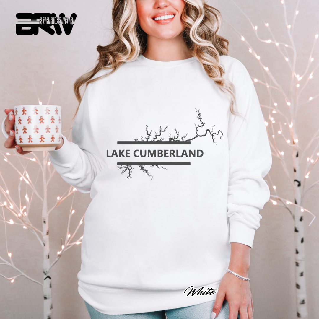 'Bold Lake Cumberland and Map' Crewneck Sweatshirt