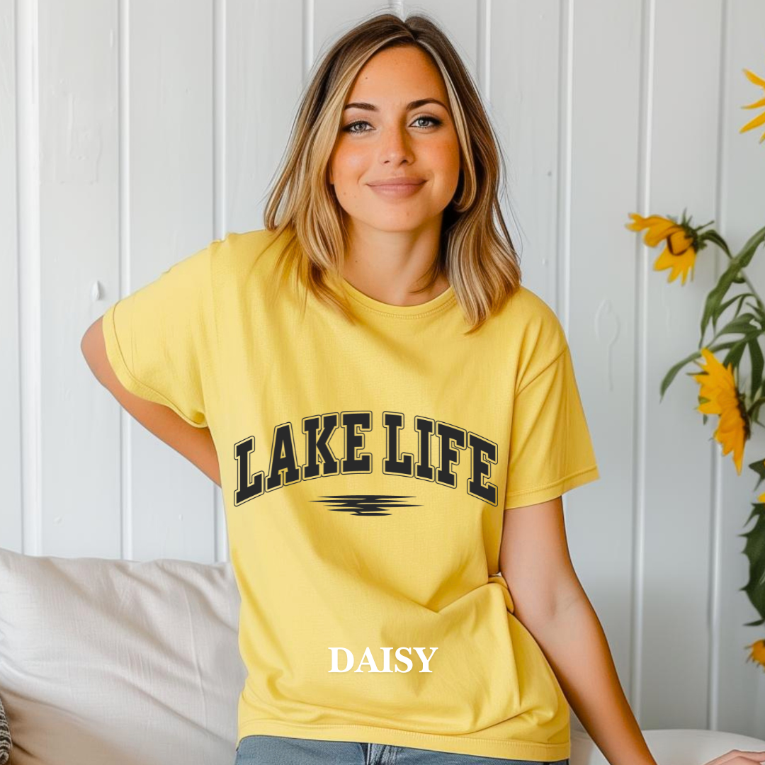 "Black  Stroke Lake Life" Tee