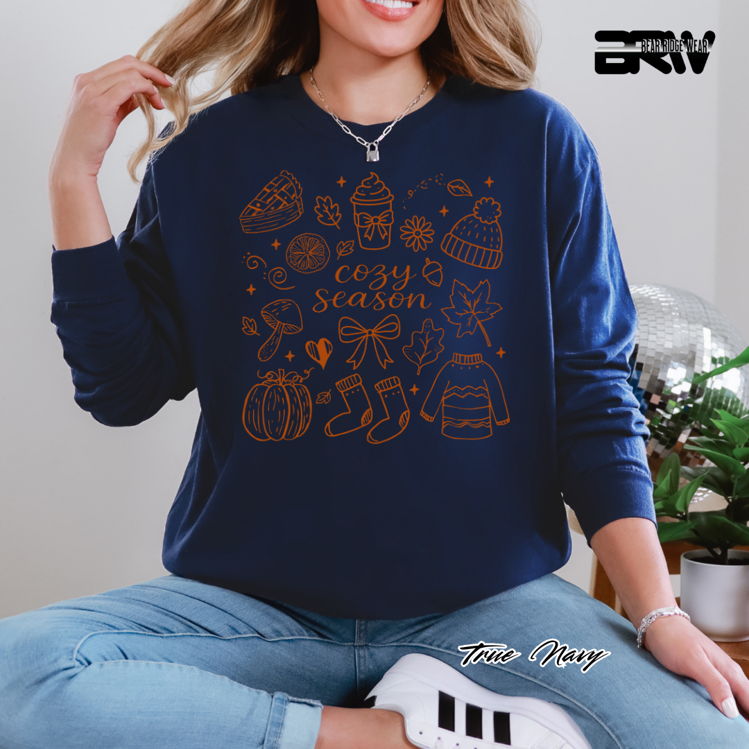 'Cozy Season Fall' Fall Long-Sleeve Tee