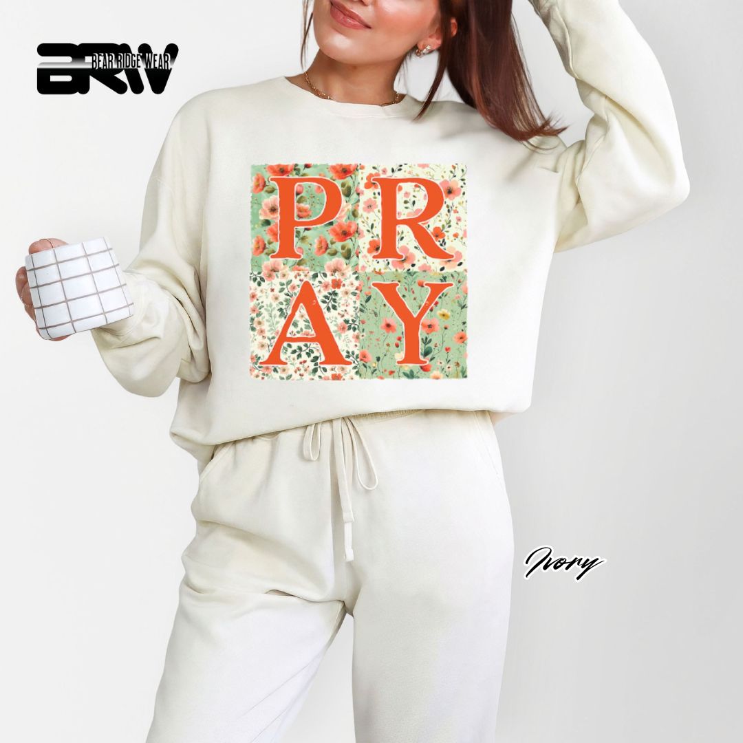 'Pray' Faith Crewneck Sweatshirt