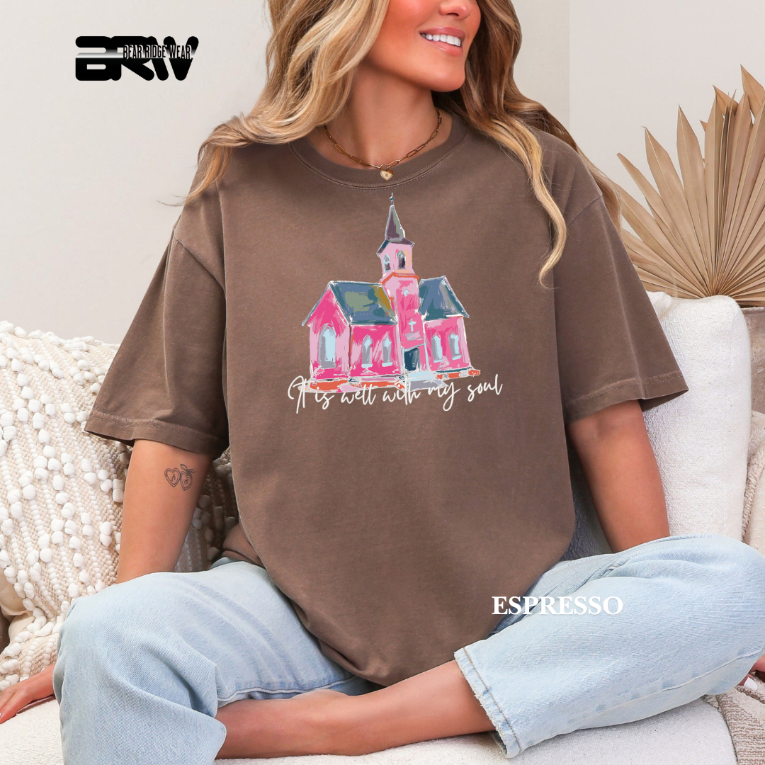 'It Is Well With My Soul - White' Faith Tee