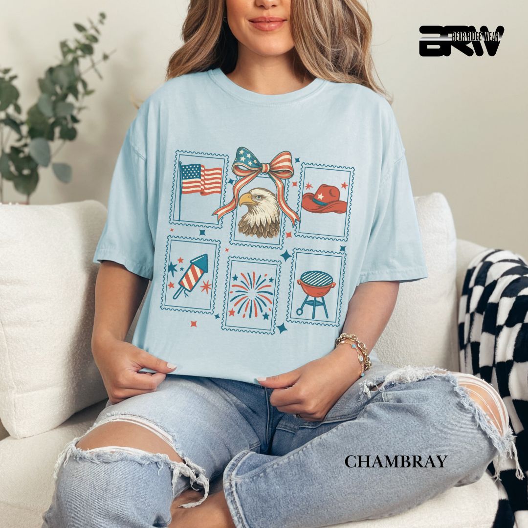 Stamps- Patriotic Tee