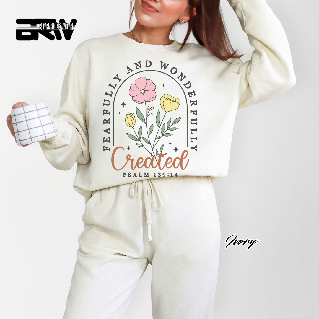 'Fearfully and Wonderfully Created' Faith Long-Sleeve Tee