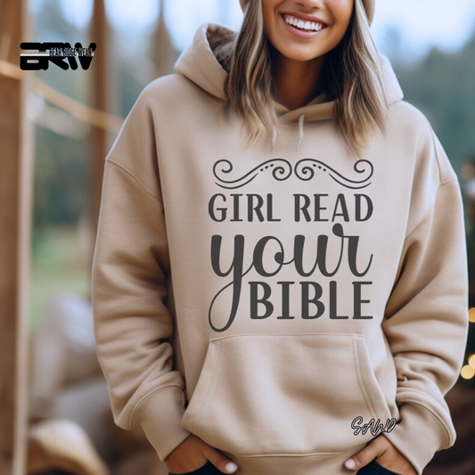 'Girl Read Your Bible' Faith Hoodie