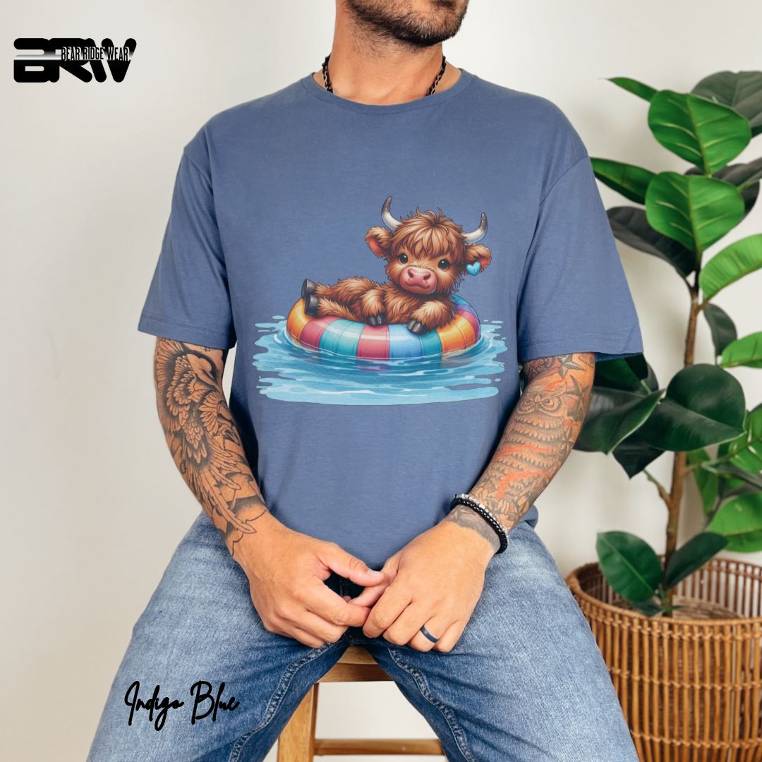'Highland Cow-Float Summer T- Shirt