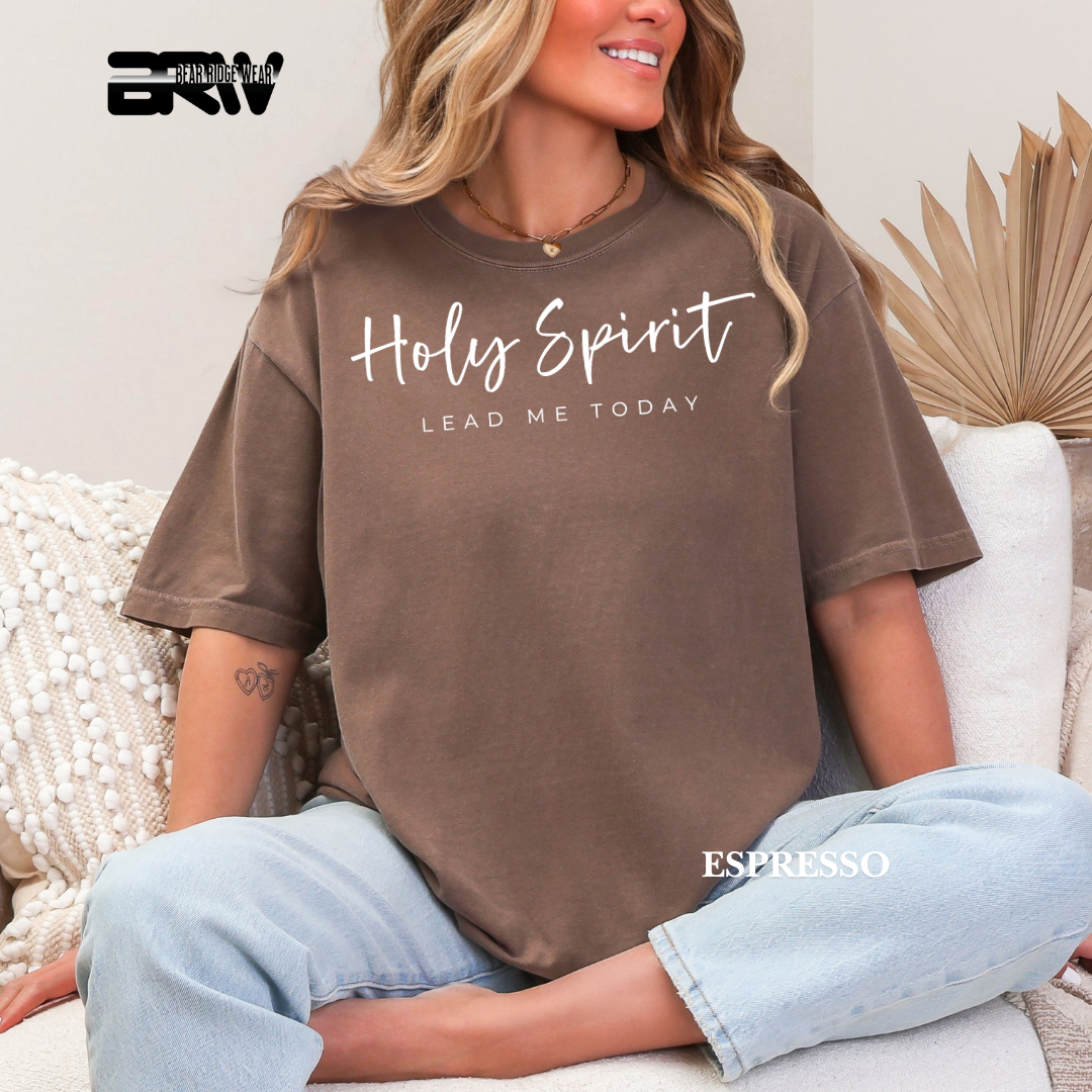 'Holy Spirit Lead Me-White' Faith Tee