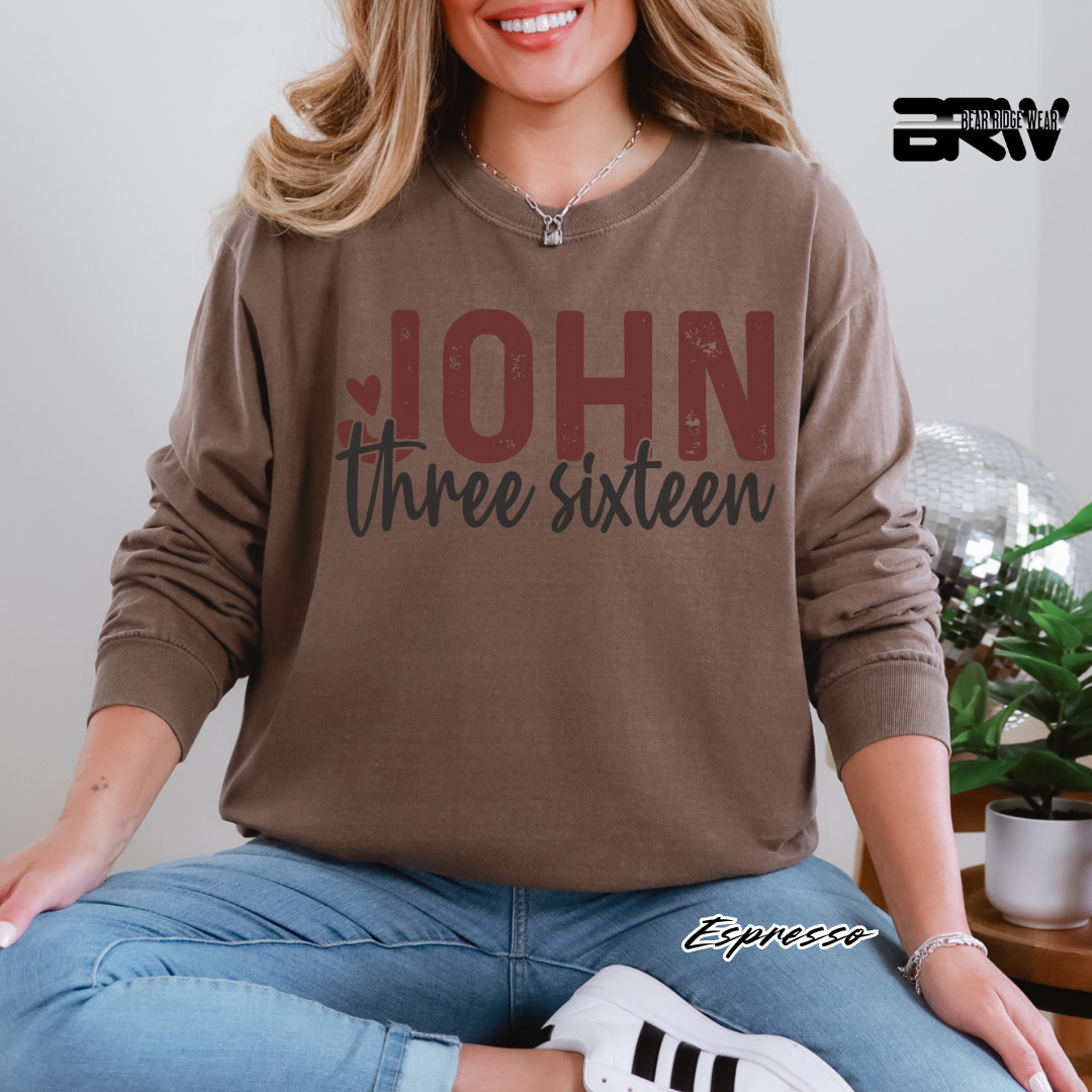 'John Three Sixteen' Faith Long-sleeve Tee