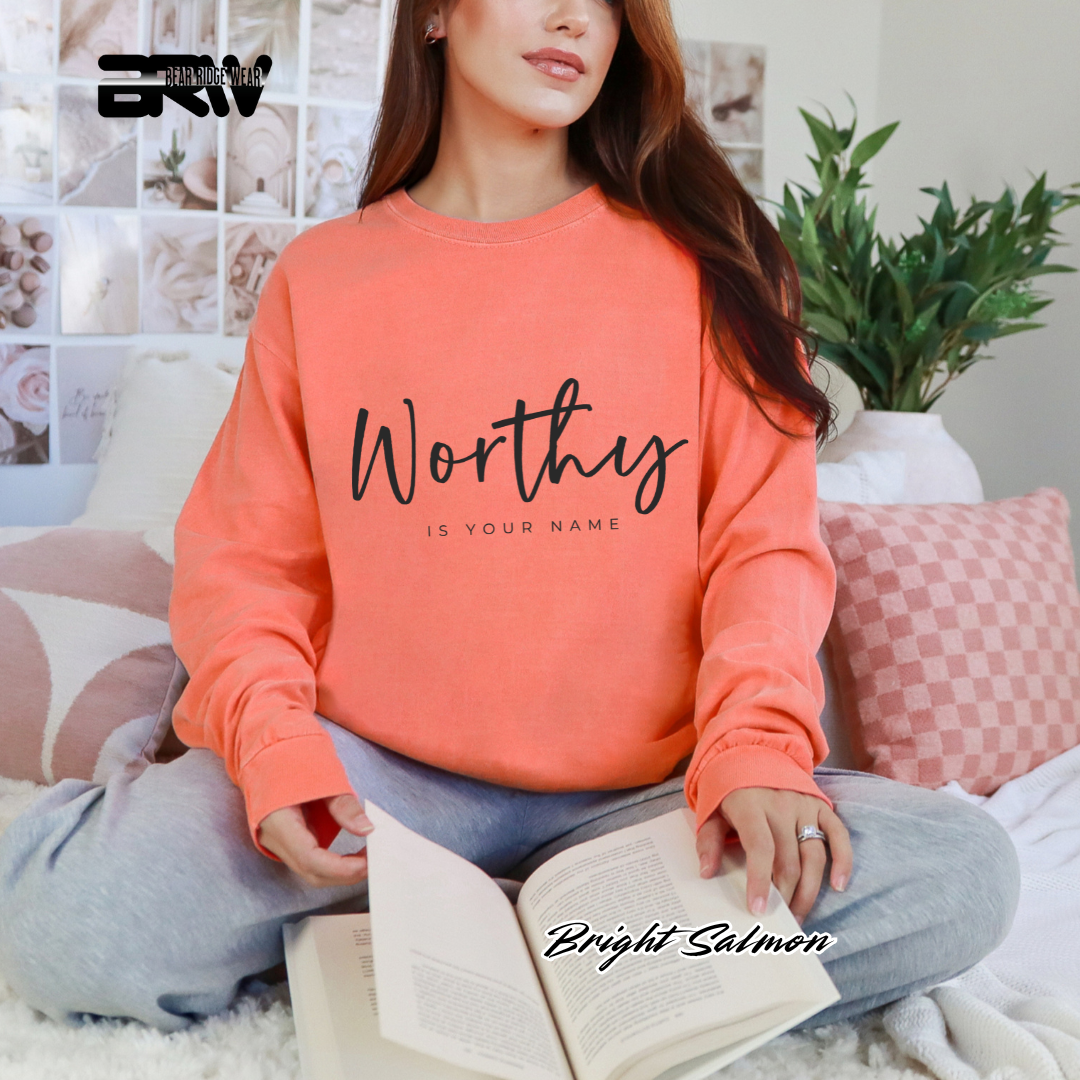'Worthy Is Your Name' Faith Long-Sleeve Tee