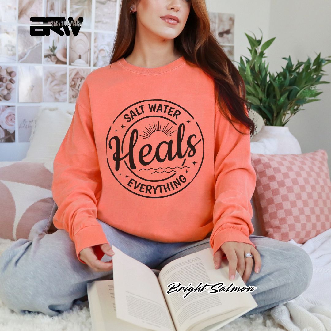 'Salt Water Heals Everything' Summer Long Sleeve Tee