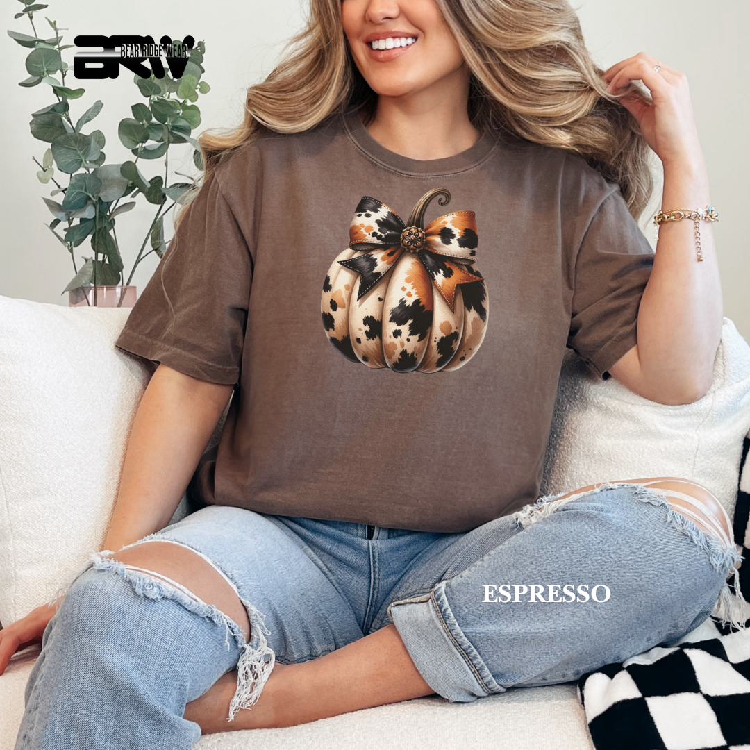 'Cow Hide Pumpkin' Fall Tee