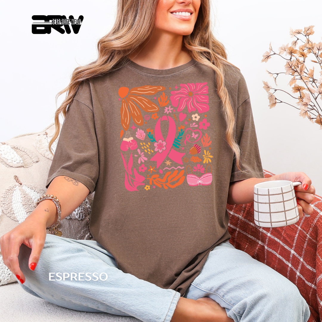 'Breast Cancer Boho' Awareness Tee