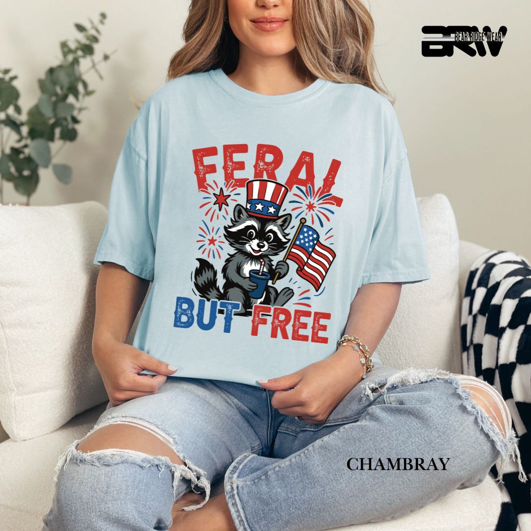 Feral-Raccoon- Patriotic Tee
