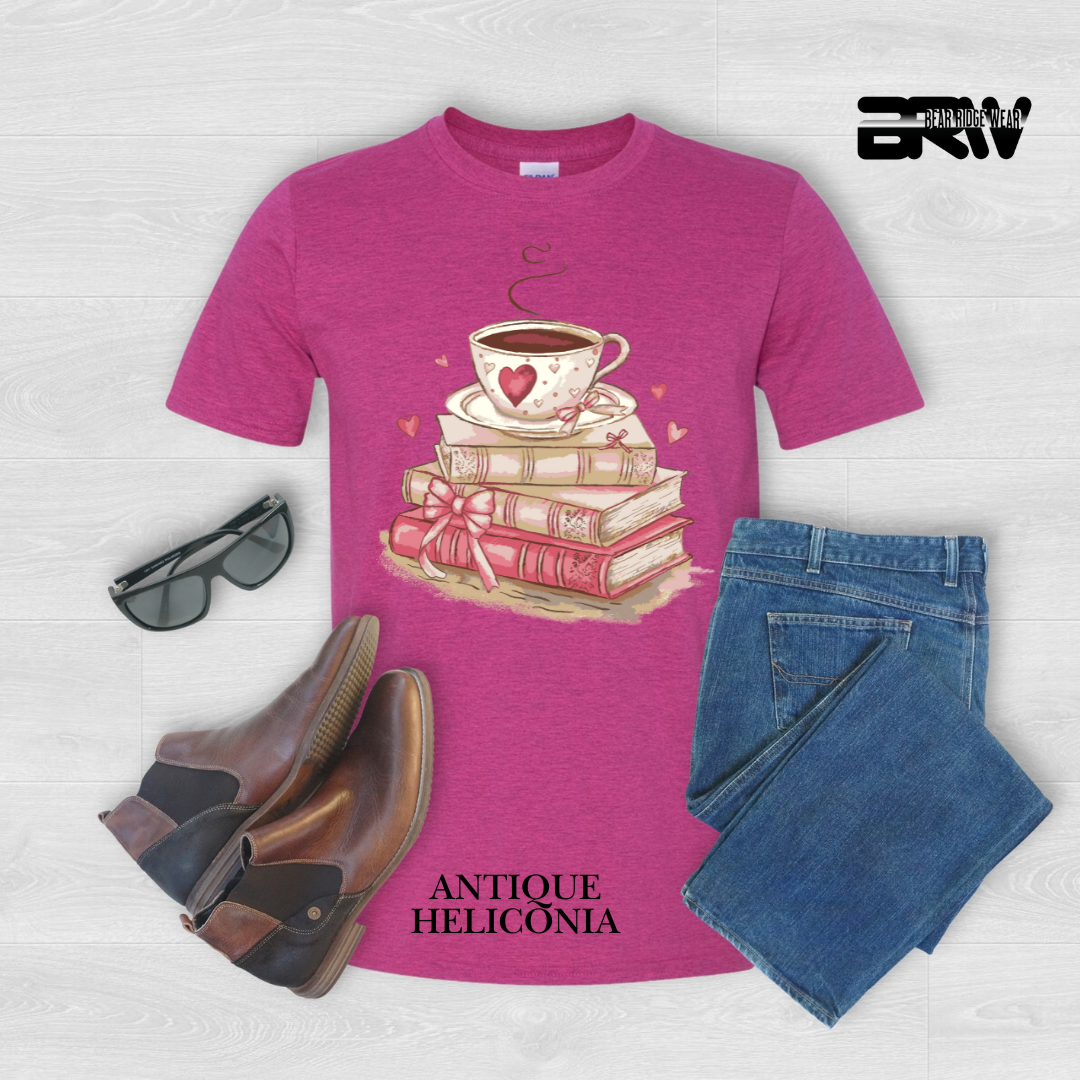 'Coffee On Top of the Books' Tee