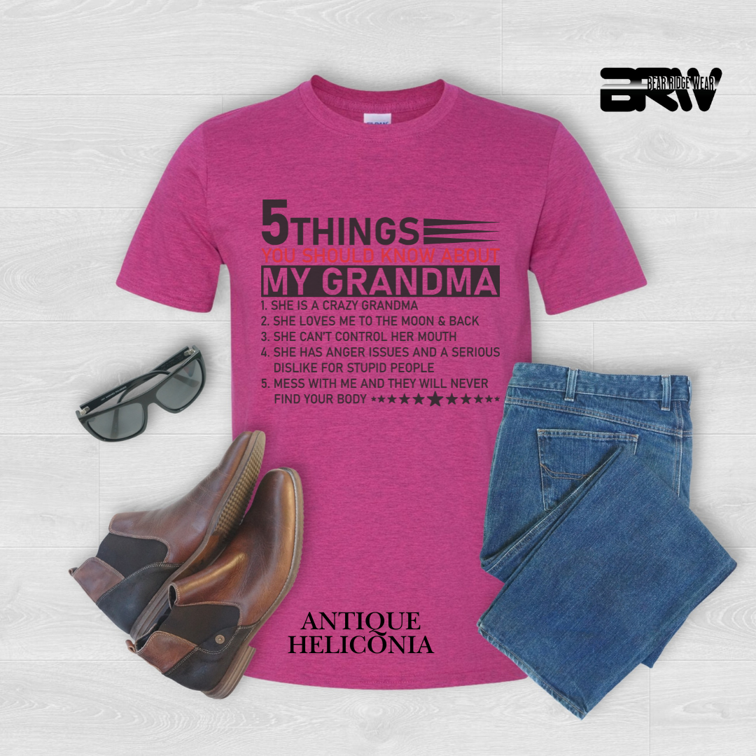 "5 Things About Grandma" Everyday Tee