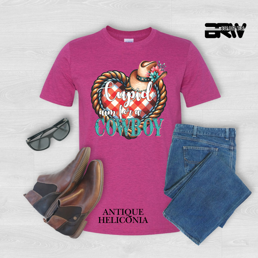 "Cupid Aim for a Cowboy" Tee