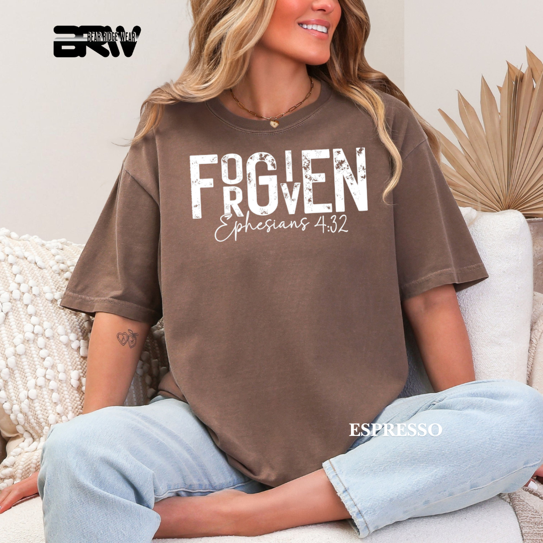 'Forgiven-White' Faith Tee