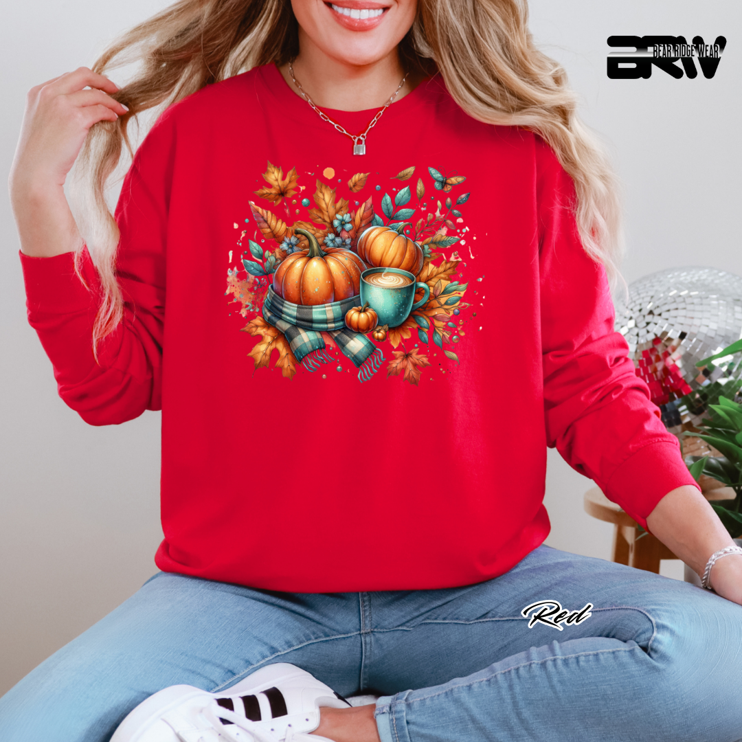 'Pumpkin Coffee' Fall Long-Sleeve Tee