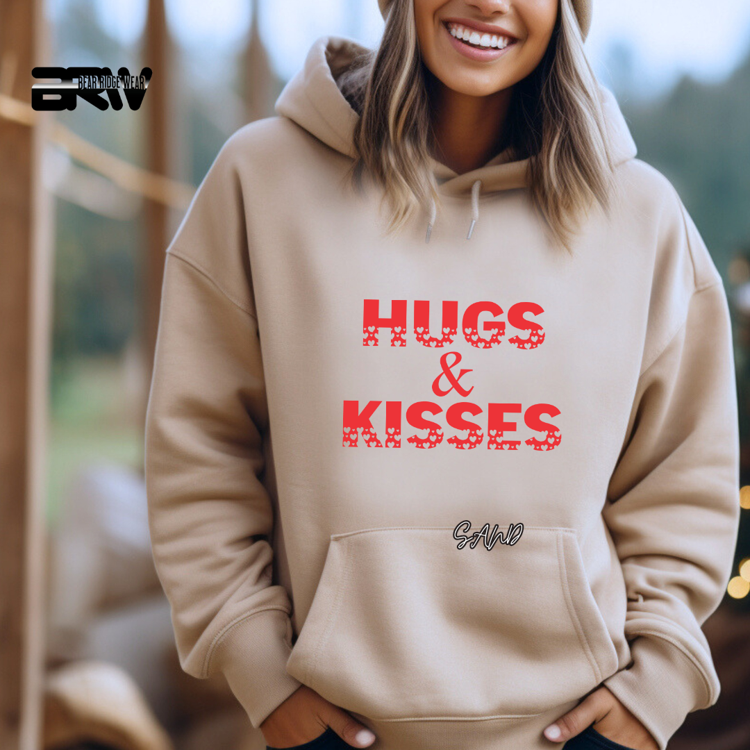 'Hugs And Kisses' Red Stroke Hoodie