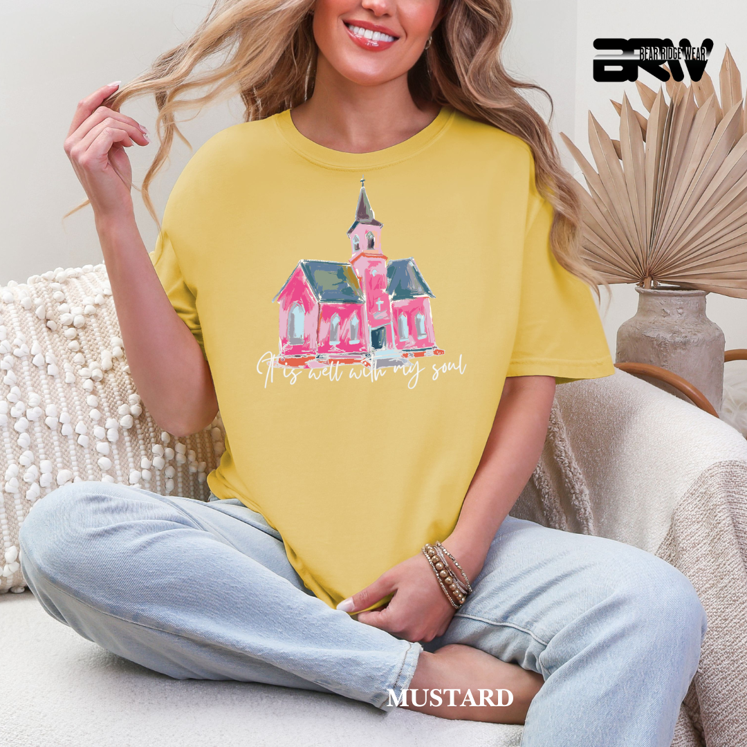 'It Is Well With My Soul - White' Faith Tee