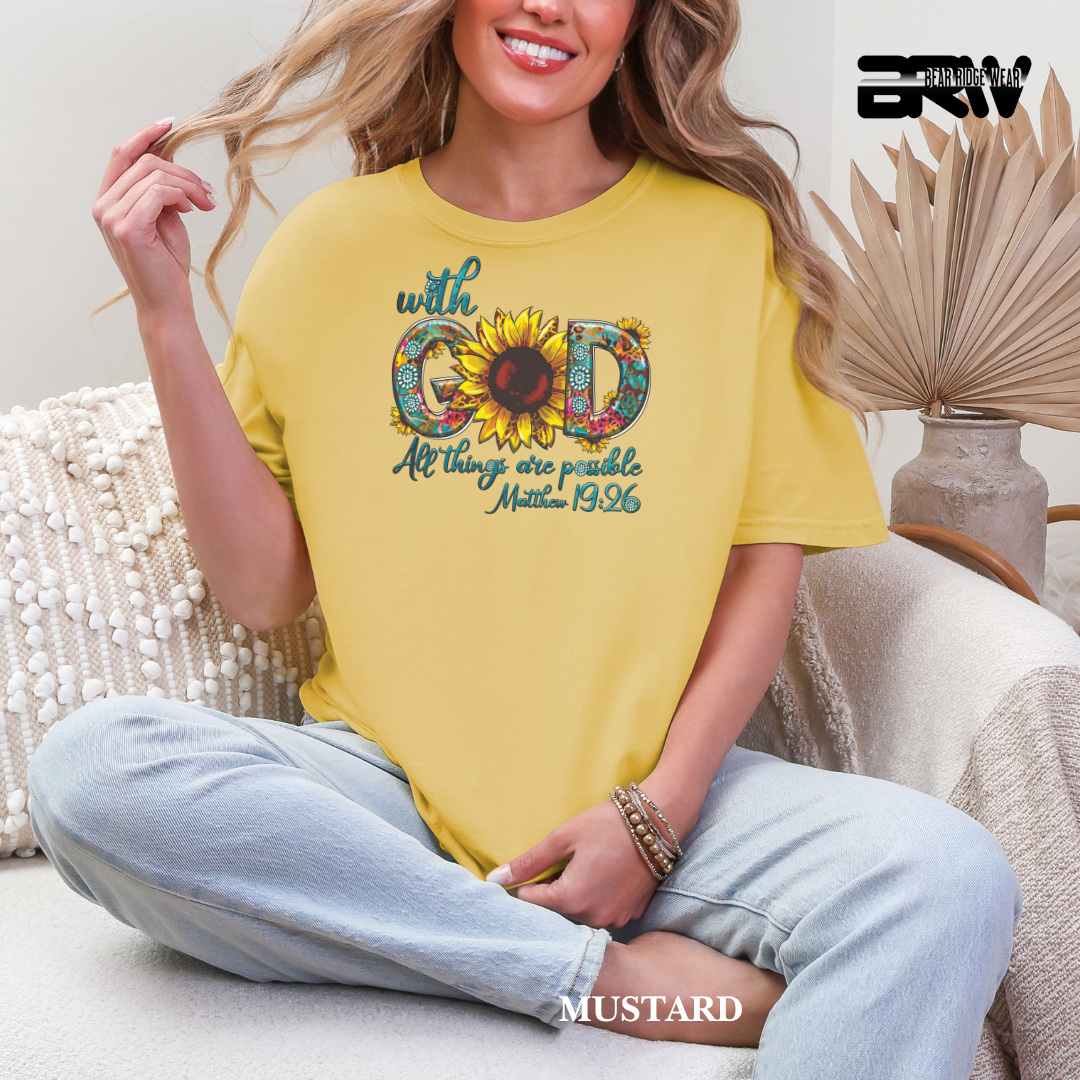 'With God All Things Are Possible' Faith Tee