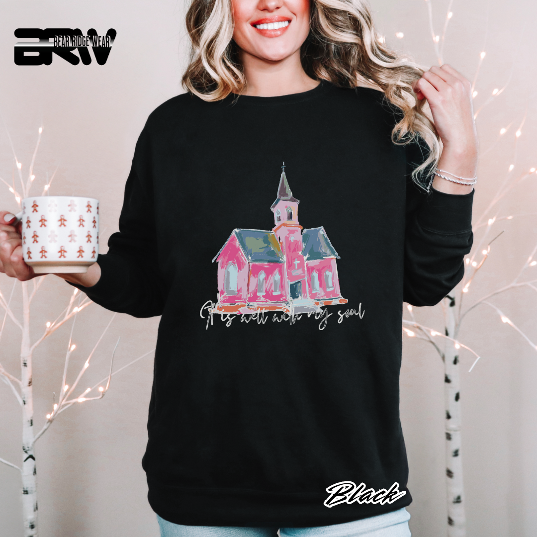 'It Is Well With My Soul' Faith Crewneck Sweatshirt