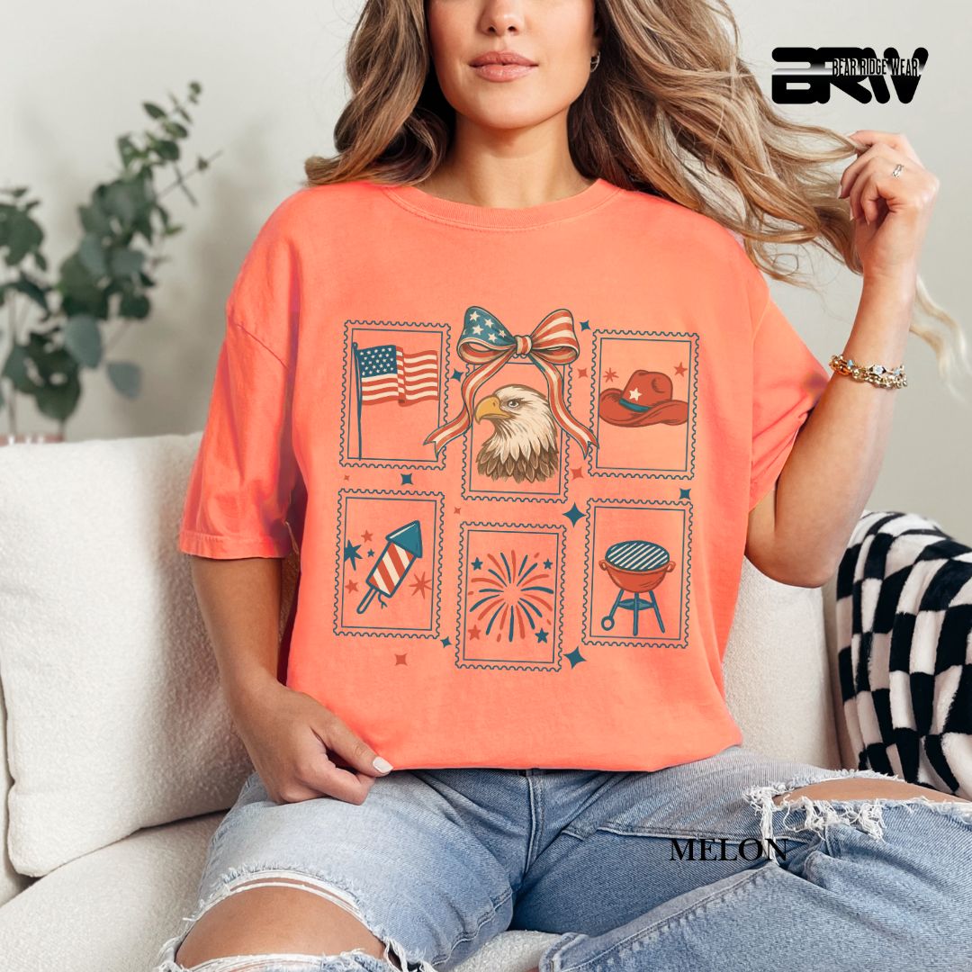 Stamps- Patriotic Tee