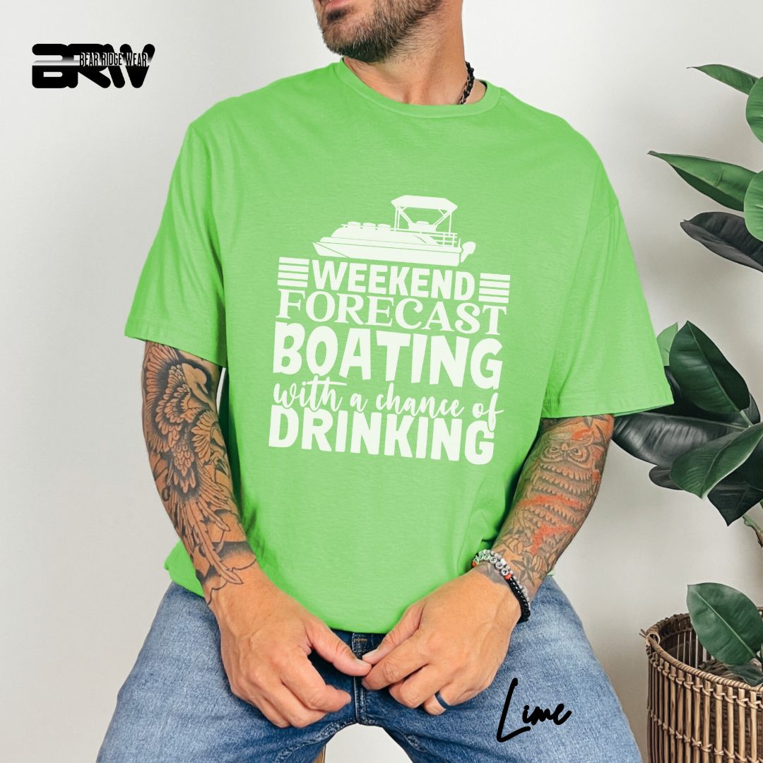 'Weekend Forecast-Boating' Summer T- Shirt
