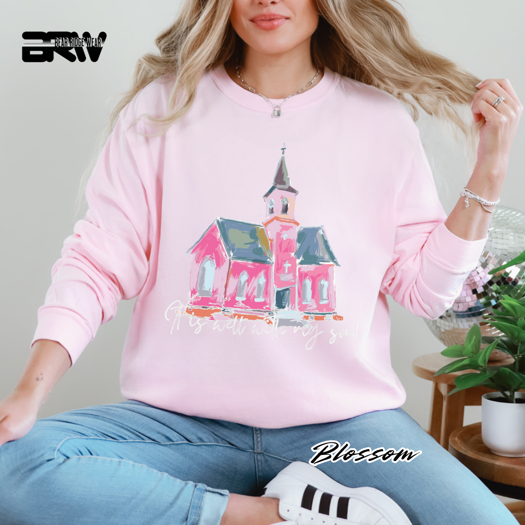 'It Is Well With My Soul' White Faith Long-Sleeve Tee