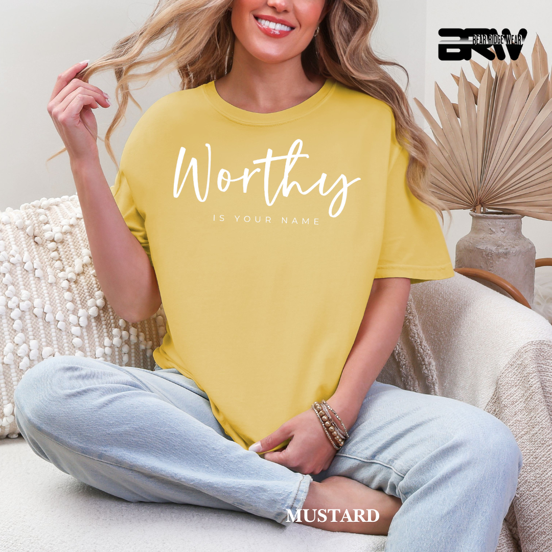 'Worthy-White' Faith Tee