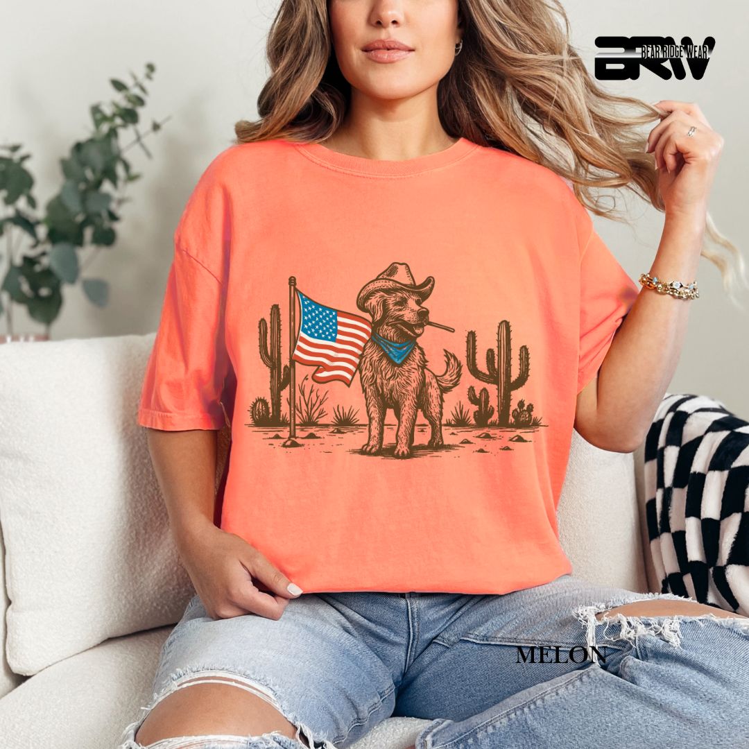Dog-Flag- Patriotic Tee