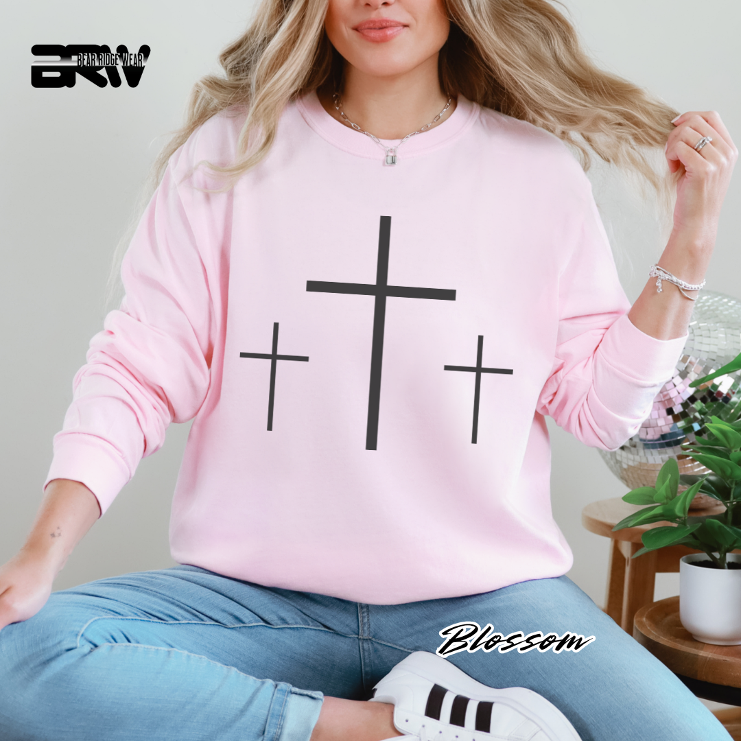 'Three Cross' Faith Long-Sleeve Tee