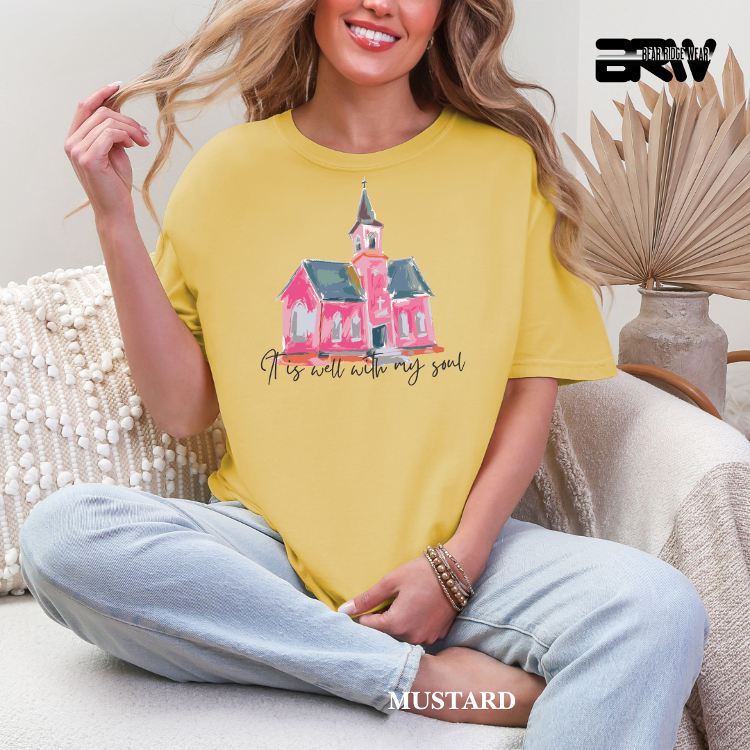 'It Is Well With My Soul - Black' Faith Tee