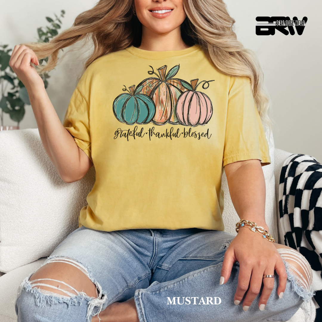 'Grateful Thankful Blessed' Fall Tee