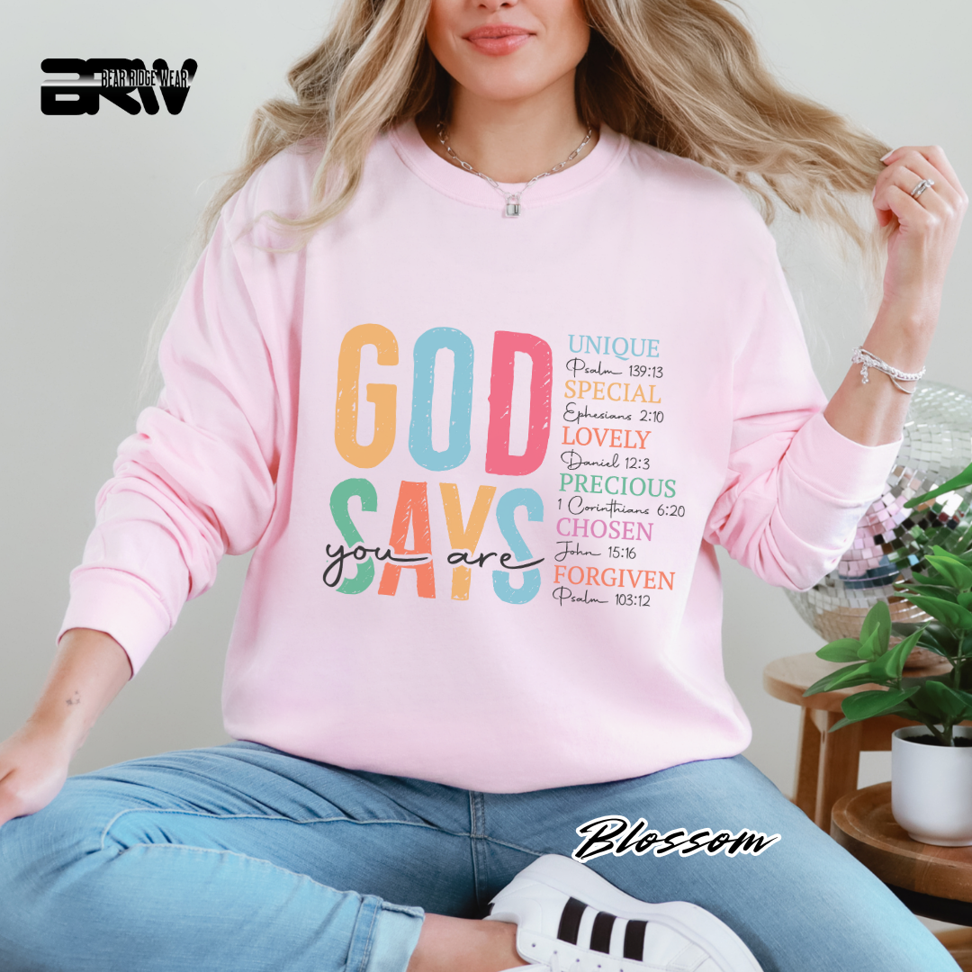 'God Say's You Are' Faith Long-Sleeve Tee