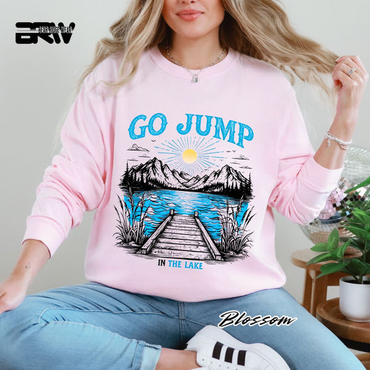 'Go Jump In The Lake' Summer Long Sleeve Tee