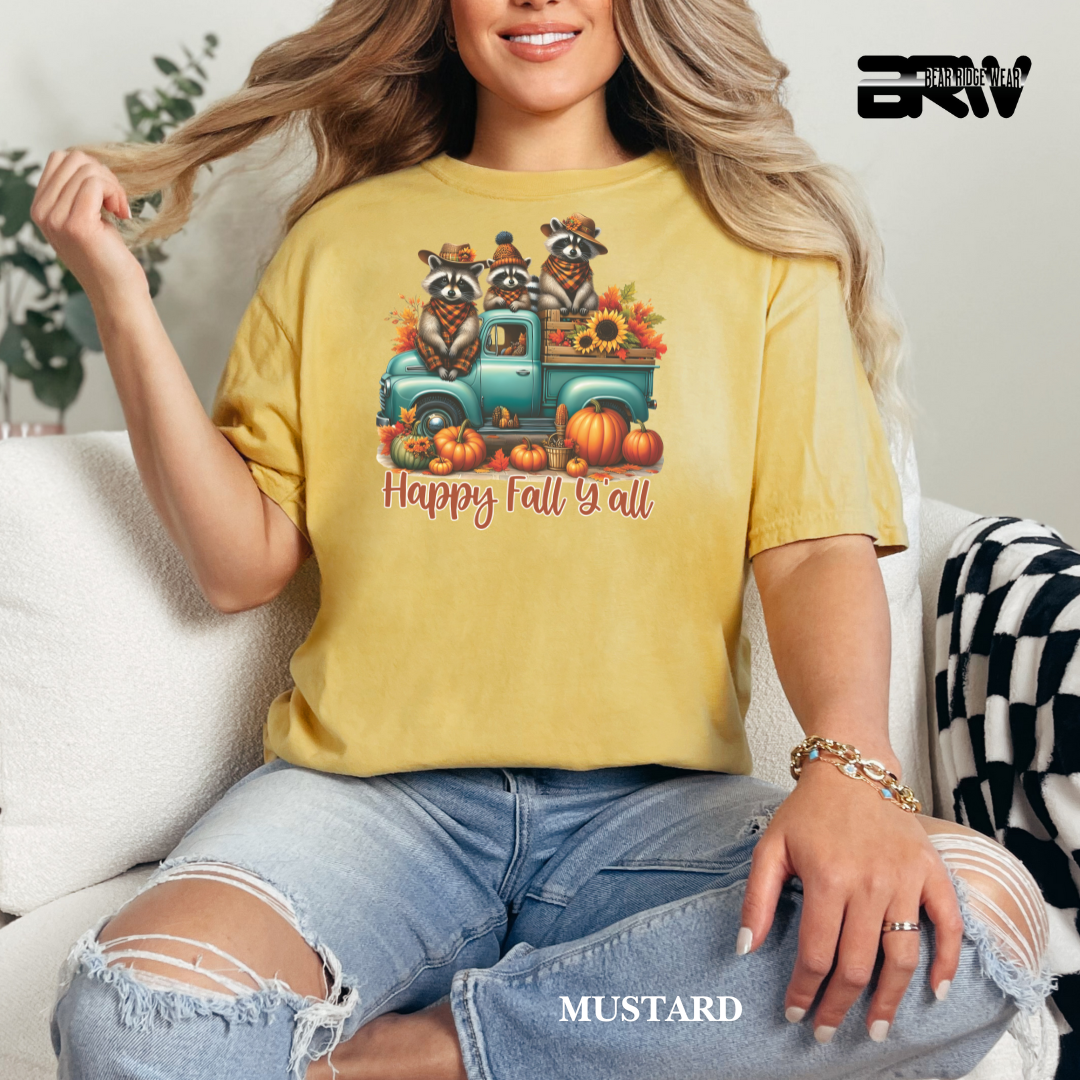 'Happy Fall Yall-Raccoons' Fall Tee