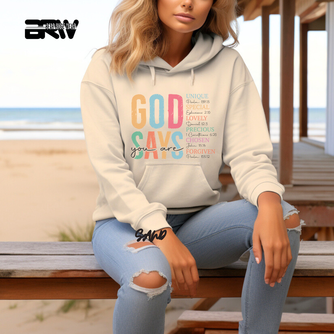 'God Says You Are' Faith Hoodie