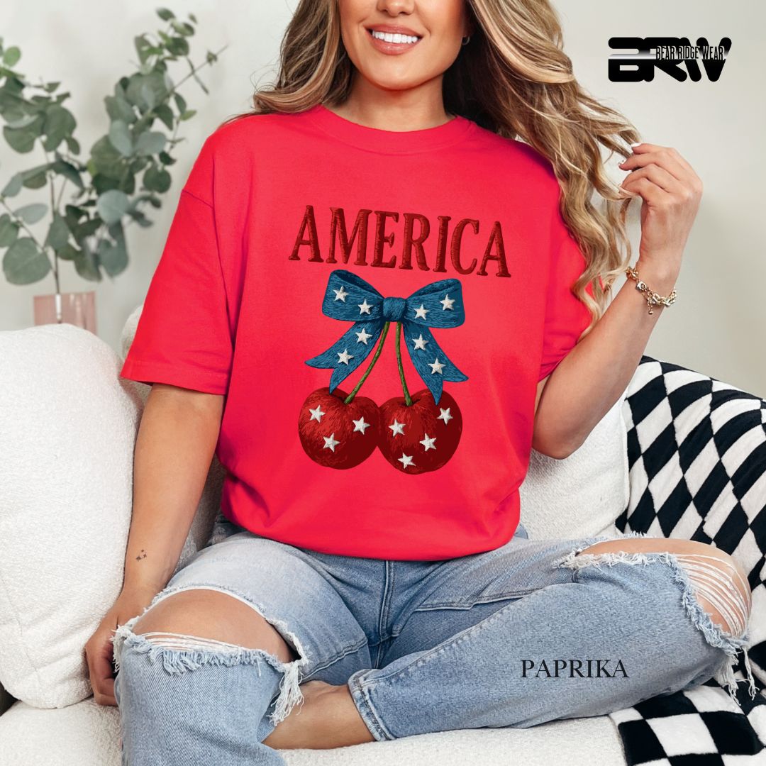 America Cherries - Patriotic Tee
